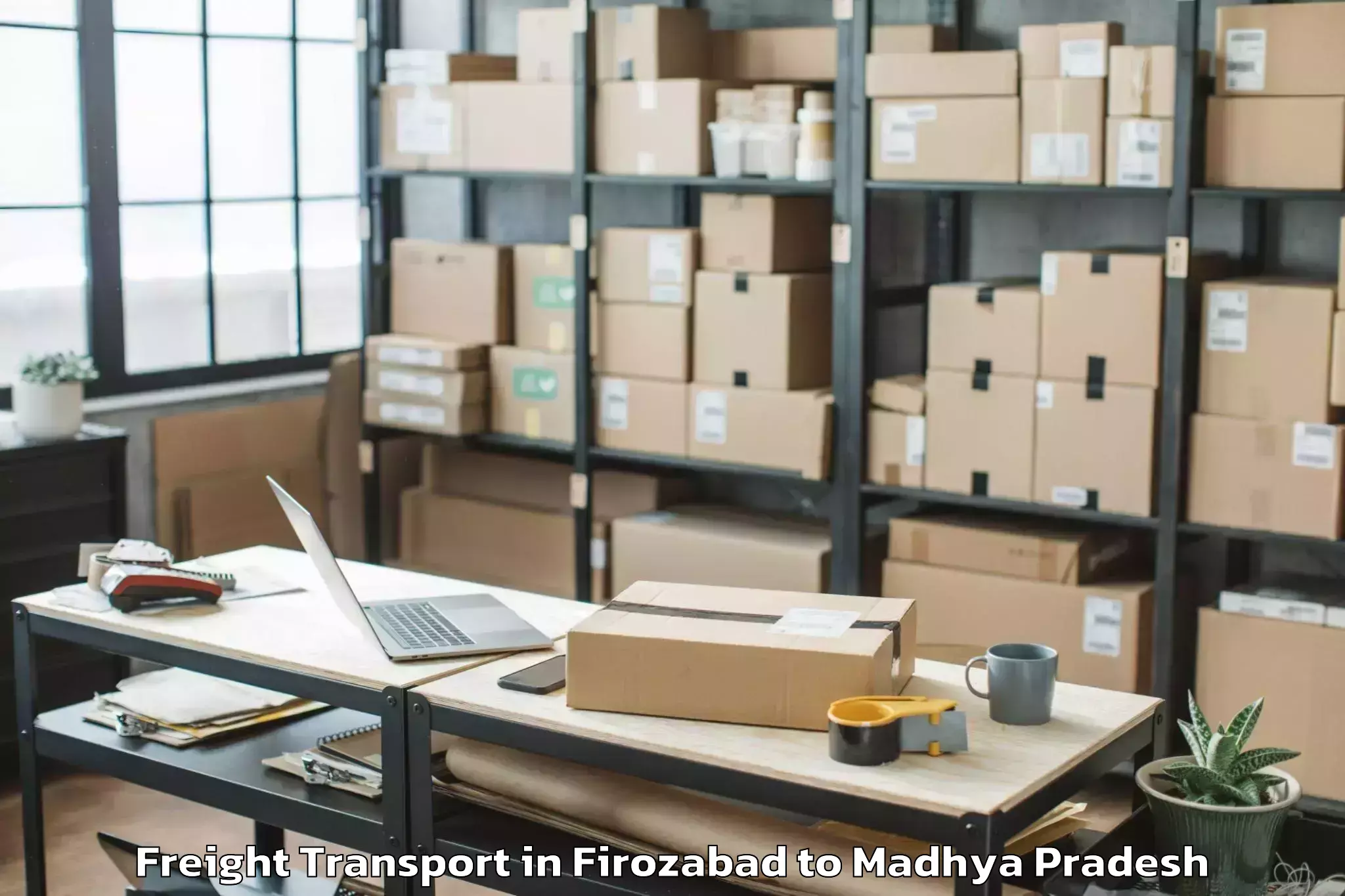 Trusted Firozabad to Mahidpur Freight Transport